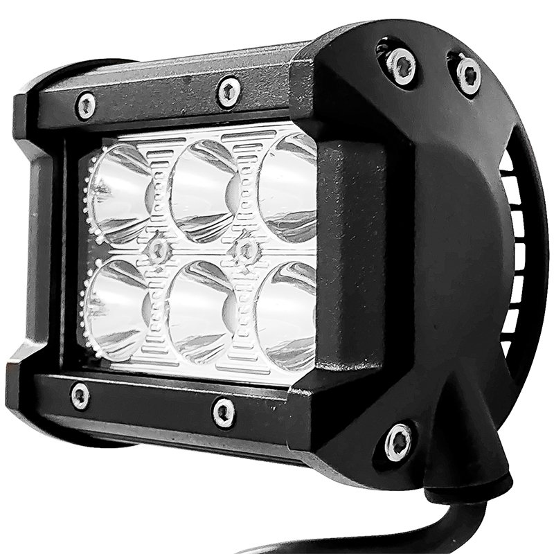 Farol De Milha 6 Leds 18w 2160lm 10/30v Off Road Universal Automotivo Moto Carro - 1