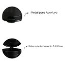Ver imagem 3 de Lixeira com Pedal Retrô 20L Vintage Fechamento Suave Cozinha Banheiro Escritório