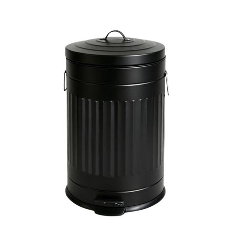 Lixeira com Pedal Retrô 20L Vintage Fechamento Suave Cozinha Banheiro Escritório