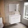 Gabinete Banheiro Mdf com Pia Cuba - Potenza Branco - 5