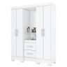 Guarda Roupa Ego Capelinha 4 Portas e 2 Gavetas Flex Branco - Móveis Briz - 1