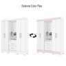 Guarda Roupa Ego Capelinha 4 Portas e 2 Gavetas Flex Branco - Móveis Briz - 5