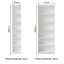 Ver imagem 4 de Kit Madesa Estante Livreiro 6908 + Estante Livreiro 6906 Branco Cor:Branco