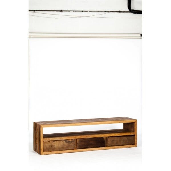 Viga Rack Aparador Viga Rack 2 Tampos 3 Gavetas - Acabamento Rústico - (C)2.00 x ...