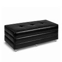 Ver imagem 1 de Puff Cama Casal Dobravel 130cm com Rodizios: Corissimo Preto