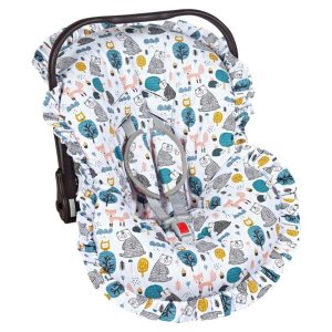 Capa para Bebê Conforto com Protetor de Cinto Urso - Batistela Baby