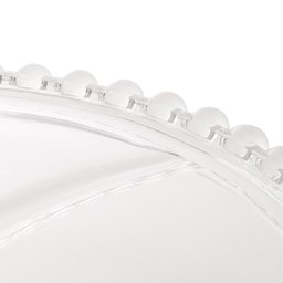 Prato para Bolo com Pé de Cristal e Tampa Pearl 31cm X 25cm - Wolff - 6