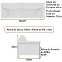 Ver imagem 4 de Conjunto Sofá 2 Lugares e Poltrona Perry Linho Cinza Claro - Sallar Home