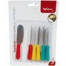 Kit 6 Espátulas Faca Manteiga Patê Geleia Faquinha Pequena Requeijão Aço Inox Polipropileno - 1