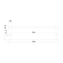 Ver imagem 2 de Porta Toalha de Banho Barra Linear 60cm em Metal Dourado Gold V-2685-c