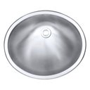 Ver imagem 1 de Cuba Oval Para Banheiro Inox 1mm Escovado 48,6x41x17,8cm