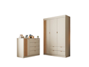 Ver imagem 1 de Quarto Infantil Bebê Ayla Cômoda e Guarda Roupa Offwhite