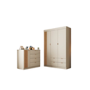 Ver imagem 1 de Quarto Infantil Bebê Ayla Cômoda e Guarda Roupa Offwhite