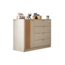 Ver imagem 4 de Quarto Infantil Bebê Ayla Cômoda e Guarda Roupa Offwhite
