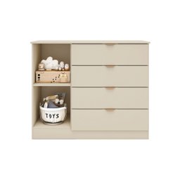 Quarto Infantil Bebê Ayla Cômoda e Guarda Roupa Offwhite - 5