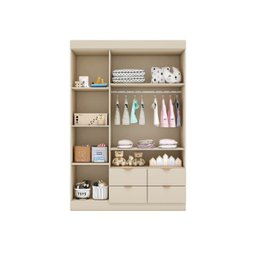 Quarto Infantil Bebê Ayla Cômoda e Guarda Roupa Offwhite - 8