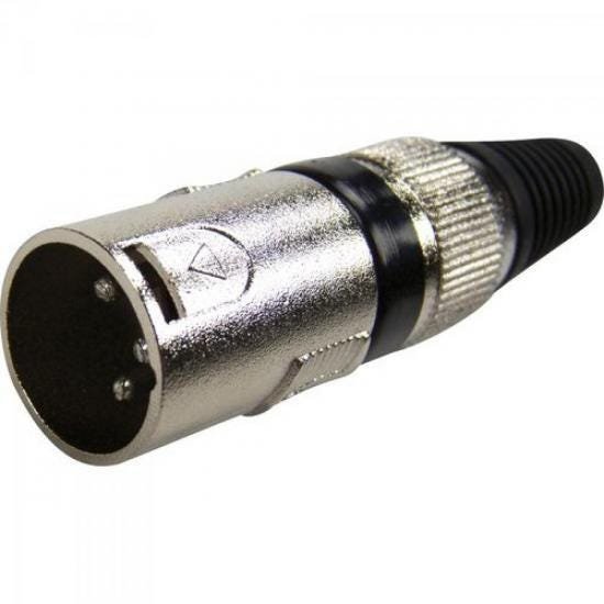 Conector Cannon Macho Corpo Metalico YS1058A Preto Generico - PCT / 5 - 2