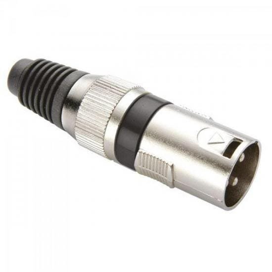 Conector Cannon Macho Corpo Metalico YS1058A Preto Generico - PCT / 5 - 1