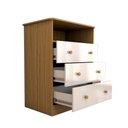 Ver imagem 3 de Cômoda Infantil Sueño 3 Gavetas 100% Mdf Branco Brilho/amendoa - Panorama Móveis