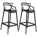 Ver imagem 1 de Kit C|2banqueta Baixa Masters Allegra - 66 Cm - Preto