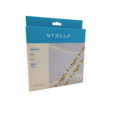 Fita 12v Eco 10W/m 700Lm/m IRC70 5MT - 6500k STELLA STH7814/65