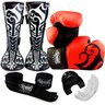 KIT Treino Muay Thai Spank - Vermelho - 10oz - 1