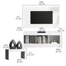 Kit Sala de Estar Orlando Completo Rack com Painel Tv 50" Mesa Mdp Branco Soluzione - 2