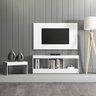 Kit Sala de Estar Orlando Completo Rack com Painel Tv 50" Mesa Mdp Branco Soluzione - 1