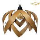 Ver imagem 1 de Luminária Lustre Pendente Madeira Natural Teto Sala Quarto Cozinha Lúpulo G