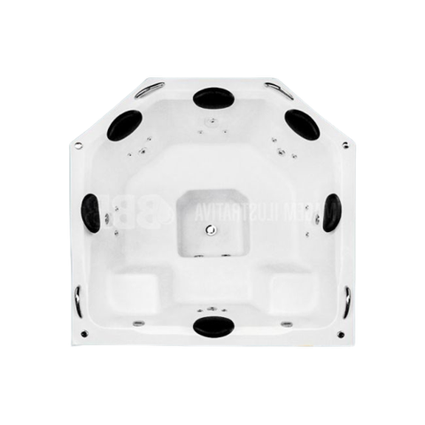 Spa Quadrado Pérola COMPLETO com hidro em acrílico  220V