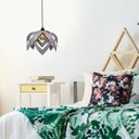 Ver imagem 4 de Luminária Lustre Pendente Madeira Teto Sala Quarto Cozinha Lúpulo G Cinza