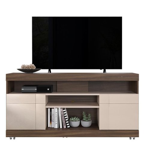 Rack Bancada Yara Nogueira Real/off White para Tv até 47” - Colibri