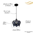 Ver imagem 2 de Luminária Lustre Pendente Madeira Teto Sala Quarto Cozinha Lúpulo P Preto