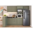 Ver imagem 2 de Balcão de Cozinha Évora Ph 3117 C/ 1 Porta 3 Gavetas e Divisor de Talheres S/ Tampo 120cm Verde -