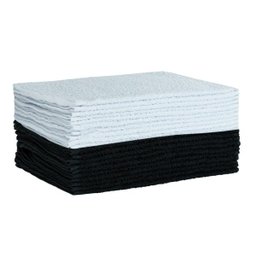 Kit 20 Toalhas Manicure Perfeito Estilo - Preto e Branco - 1