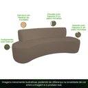 Ver imagem 3 de Sofá Orgânico 4 Lugares 230cm Mônaco Bouclé Marrom - Nexta Casa