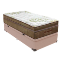 Ver imagem 1 de Cama Box Baú Solteiro Bege e Colchão Gold Ultragel Molas Ensacadas Ortobom