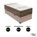 Ver imagem 3 de Cama Box Baú Solteiro Bege e Colchão Gold Ultragel Molas Ensacadas Ortobom