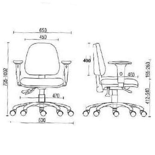 Cadeira de Escritório Diretor Lyon Ergonômica com Braços N17 Abnt Tecido ? Qualiflex - 3