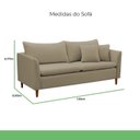 Ver imagem 3 de Sofá 2 Lugares Retrô 164cm Veludo Kassia