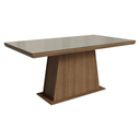 Ver imagem 1 de Mesa de Jantar Retangular Tampo com Moldura e Vidro Sobreposto Rustic/Crema 5364 Madesa
