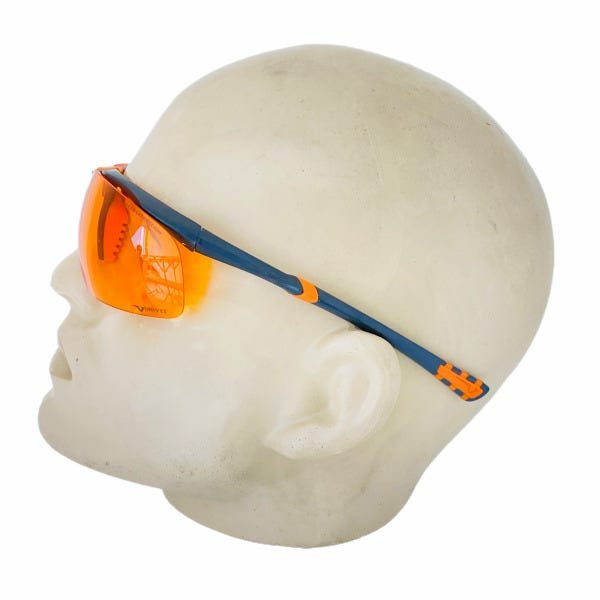 OCULOS DE PROTEÇÃO 5X3 COM LENTE LARANJA UV525 BLUE CONTROL - 10