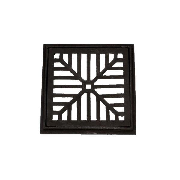 Ralo Com Caixilho de Ferro Fundido Captação Esgoto 10x10cm - 1