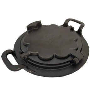 Forma Pra Fazer Waffle Alça Ferro Fundido Fogão A Lenha 24cm