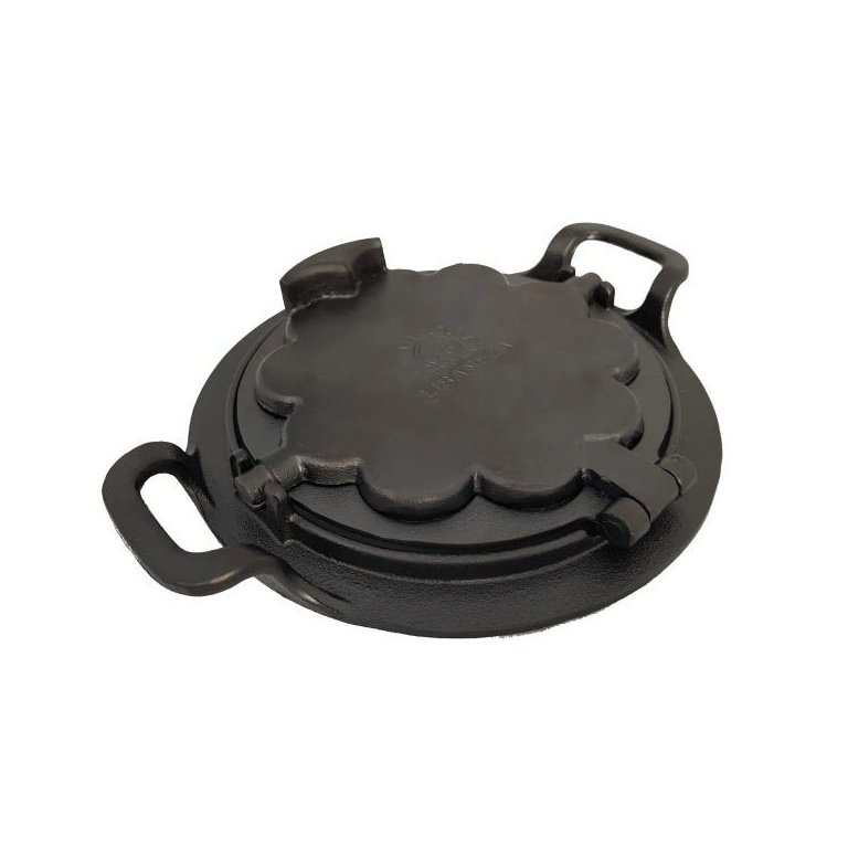Forma Pra Fazer Waffle Alça Ferro Fundido Fogão A Lenha 24cm