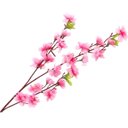 Ver imagem 3 de Cerejeira Flores Artificiais Rosa Kit 10 Galhos Folhagem