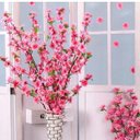 Ver imagem 2 de Cerejeira Flores Artificiais Rosa Kit 10 Galhos Folhagem