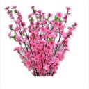 Ver imagem 1 de Cerejeira Flores Artificiais Rosa Kit 10 Galhos Folhagem