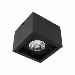 Plafon Spot Sobrepor Box Preto + Led Ar70 Branco Quente Starlumen St2761 - 1