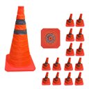 Ver imagem 3 de Cone Segurança Retratil Dobravel Kit 14 Uni Flexivel Alerta Obra Rodovia Estrada Sinalizaçao Emergen
